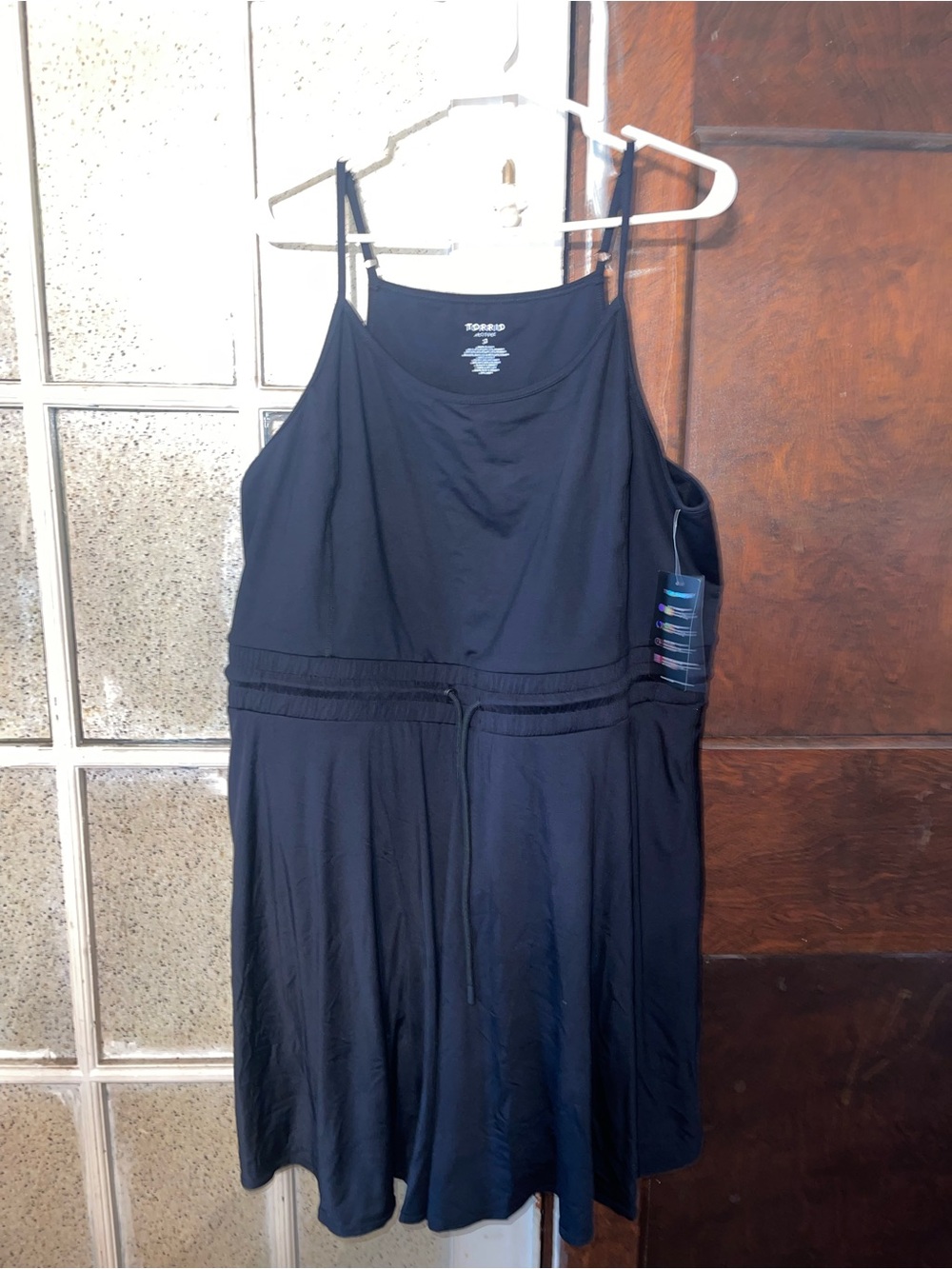 NWT Torri Women’s Black Workout Sleeveless Drawstring Waist Romper - Size 3